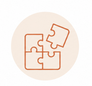Icona con pezzi di puzzle che rappresentano la costruzione di percorsi educativi coerenti.